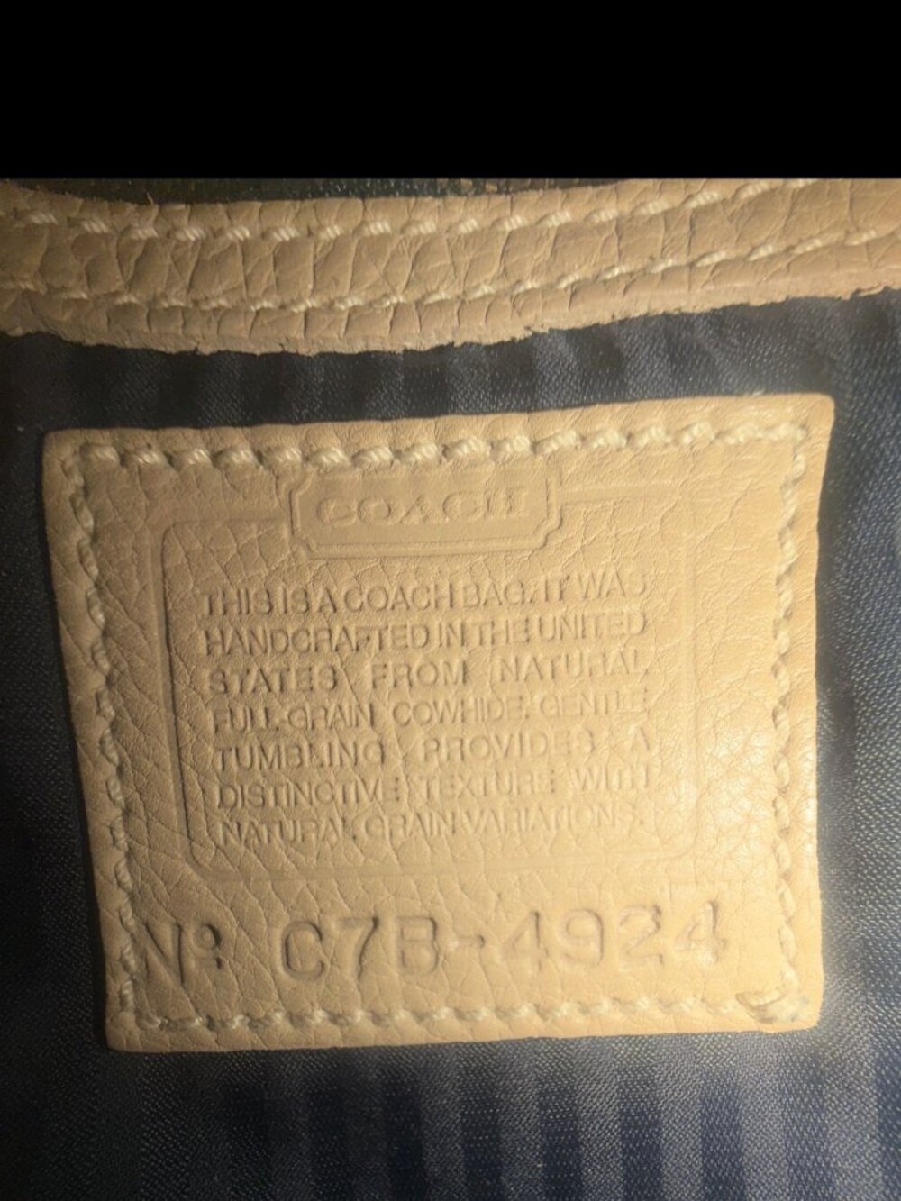 VTG Coach Sonoma Pocket Zip Crossbody 4924 Wheat Natural Grain Leather 90s USA - Picture 11 of 11